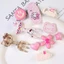 Set Charm Dĩa Mèo Hello Kitty đeo kính , Hello Kitty caro- Set Cute Kawaii Mini – Charm Nice Smile Hoa Tim Ngôi Sao