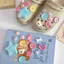 Set Charm Gấu Dâu và Ngôi Sao xanh Pastel Cute Kawaii Mini – Charm Nút Áo Tim Ngôi Sao Màu Sắc Trang Trí Dép