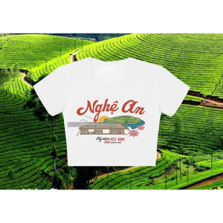 Áo thun Nghệ An Du lịch Việt Nam chất thun cotton 250gsm, from oversize và babytee