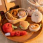 Kawaii Croissant Mặt Dây Chuyền Bánh Mì Nhồi Bông Móc Khóa Dễ Thương Cà Chua Sang Trọng Thực Phẩm Móc Khóa