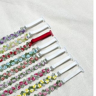 Dây đeo áo ngực hoa MODOMINO, Dây đeo vai bằng vải Polyester chống trượt, Hoa ngọt ngào thời trang có thể điều chỉnh Thắt lưng đeo vai hoa có thể tháo rời Váy dự tiệc cưới