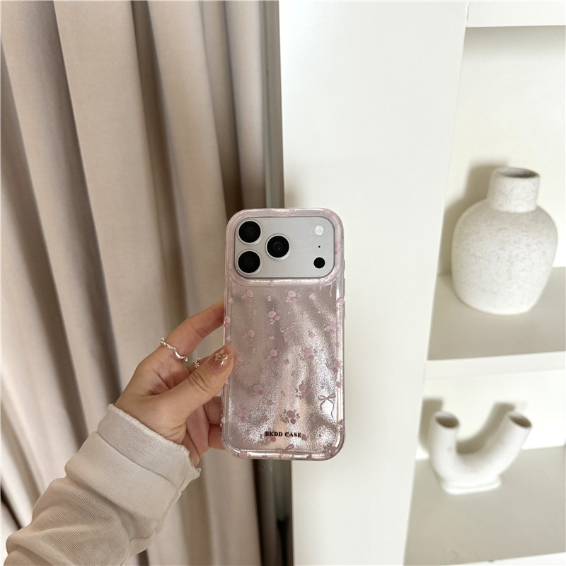 IPhone 17 Pro max Họa tiết nơ hoa TPU materia IMD xử lý Vỏ điện thoại