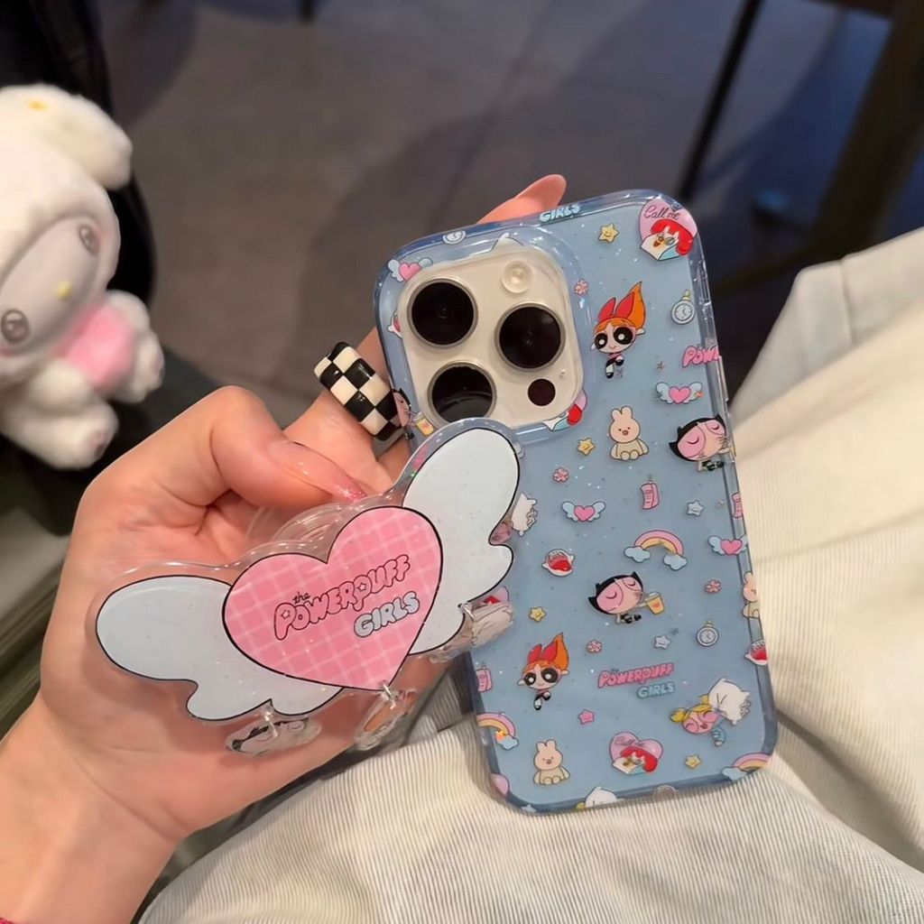 Powerpuff Girls Giá đỡ mặt dây chuyền túi khí nhất Công chúa Giá đỡ lười di động