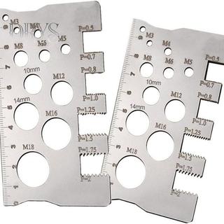 (TFT) Vít Thread Pitch Gauge Thước Đo Dụng Cụ Đo Bu Lông Đai Ốc Số Liệu Gia Công Sợi Vít Máy Đo Góc Mô Hình Đo MỚI