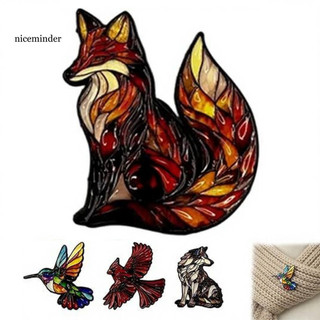 Trâm Cài Men Hình Động Vật Hoang Dã - Chim Ruồi, Cáo, và Sói - Perfect Accessories Cho Khăn Quàng Cổ, Mũ và Áo Thun