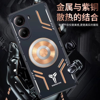 Ốp Tản Nhiệt Kim Loại Cho POCO F7 Ultra F6 F5 F4 F3 GT X6 Pro 5G Vỏ Chống Sốc Đồng Đỏ Graphene Tản Nhiệt Silicon Làm Mát Từ Tính Vỏ Điện Thoại