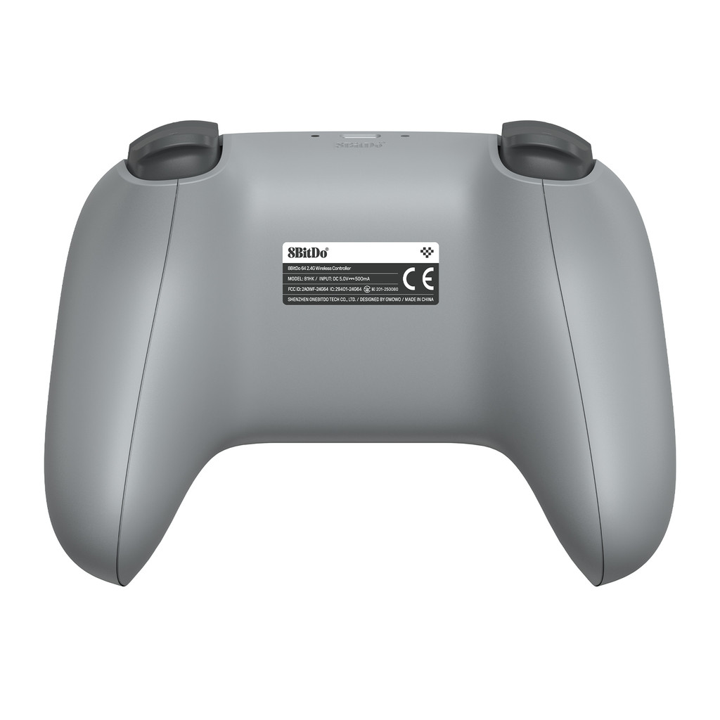 Bộ điều khiển 8BitDo N64 2.4G cho bảng điều khiển N64, Analog 3D và Windows (Xám) Tay cầm điều khiển hiệu ứng Hall
