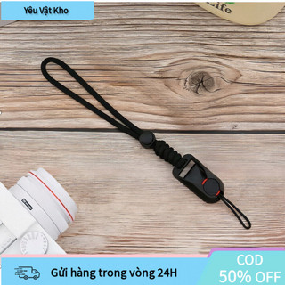【COD】Dây đeo cổ tay máy ảnh dệt tay chống rơi có khóa xoay linh hoạt, chống rơi, an toàn cho máy ảnh giá trị cao.