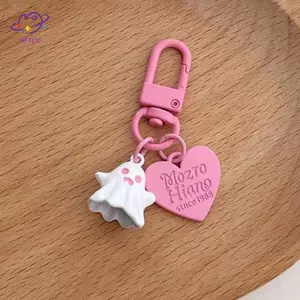HFTOY Móc Khóa Halloween Ngộ nghĩnh Ma Mặt Dây Chuyền Móc Khóa Dành Cho Nữ Nam Tai Nghe Bao Túi Dự Tiệc Quà Tặng Trang Sức ~