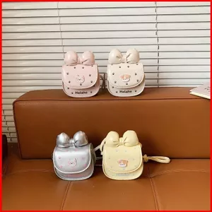 GC2 Túi đeo vai phong cách Hàn Quốc thời trang chú chó nhỏ dễ thương chấm bi nơ túi đeo chéo mini mới túi phụ kiện CG2