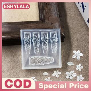 Silicone Nail Khuôn mẫu 3D Cánh hoa tái sử dụng cho trang trí móng tay nghệ thuật và sử dụng salon