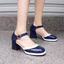 VNMZG34-39 Size Lớn Ren Nông Miệng Khóa Dây Đeo Baotou Giày Đơn Màu Sắc Phù Hợp Với Ngón Chân Tròn Mary Jane Giày Đi Lại Hàng Ngày Phù Hợp Với Tất Cả Trận Đấu