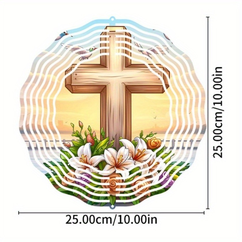 CIFbuy Trang trí máy quay gió bằng kim loại xoay 3D thanh lịch cho sân vườn ngoài trời