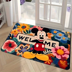Thảm chùi chân chữ “WELCOME” phong cách hoạt hình – chống trượt, êm mềm, dùng cửa ra vào/đầu giường, dễ vệ sinh