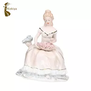Tượng Cô Gái Sứ Điêu Khắc Thủ Công Bộ Sưu Tập Quà Tặng Trang Trí Nhà Tượng