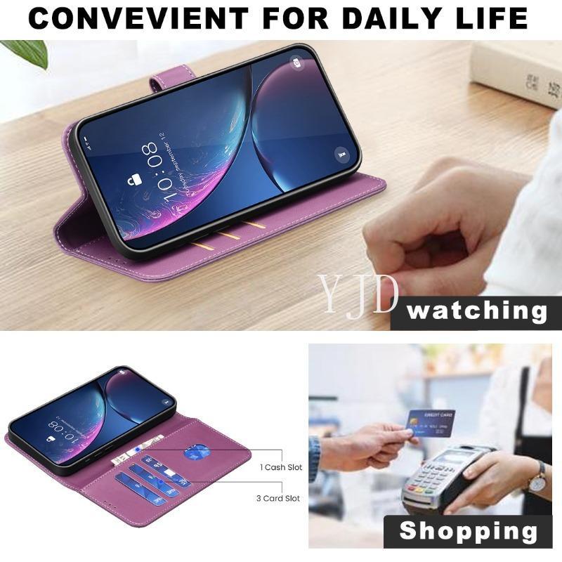Ốp Lưng Cho OPPO Reno15 F Reno15F Khe Cắm Thẻ Da Cao Cấp Chống Rơi Vỏ Điện Thoại