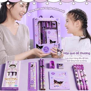Văn phòng phẩm – Hộp quà sinh nhật cho bé gái và bút chì cho bé lớp 1 trang trí hình hoạt hình vui nhộn, chất lượng tốt