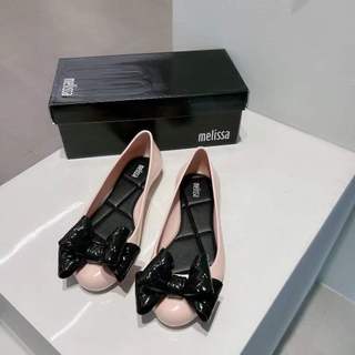 Giày Nữ Melissa Nơ Bơm Giày Thạch Dép Đế Bằng