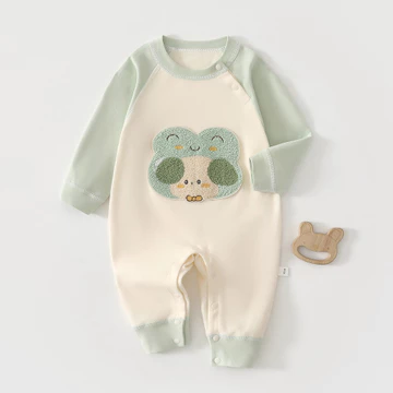 Bộ áo liền quần cho bé Xuân Thu Cotton nguyên chất Quần áo trẻ sơ sinh Quần áo mùa xuân Áo liền quần Áo liền quần siêu dễ thương Quần áo trẻ em Bộ đồ ngủ mùa thu 26.1.12