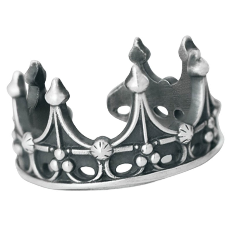 Wellb Crown Chủ Đề Mở Nhẫn Với Kích Thước Ngón Tay Có Thể Điều Chỉnh Kết Cấu Hợp Kim Vintage Ngón Tay Trang Sức Thích Hợp Cho Thời Trang Wom