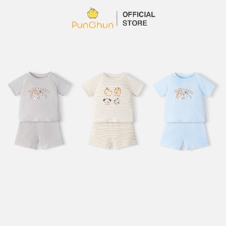Punchun SS26 T1 [6M-5Y] Bộ quần áo cộc raglan Punchun Cup cho bé trai T1.2