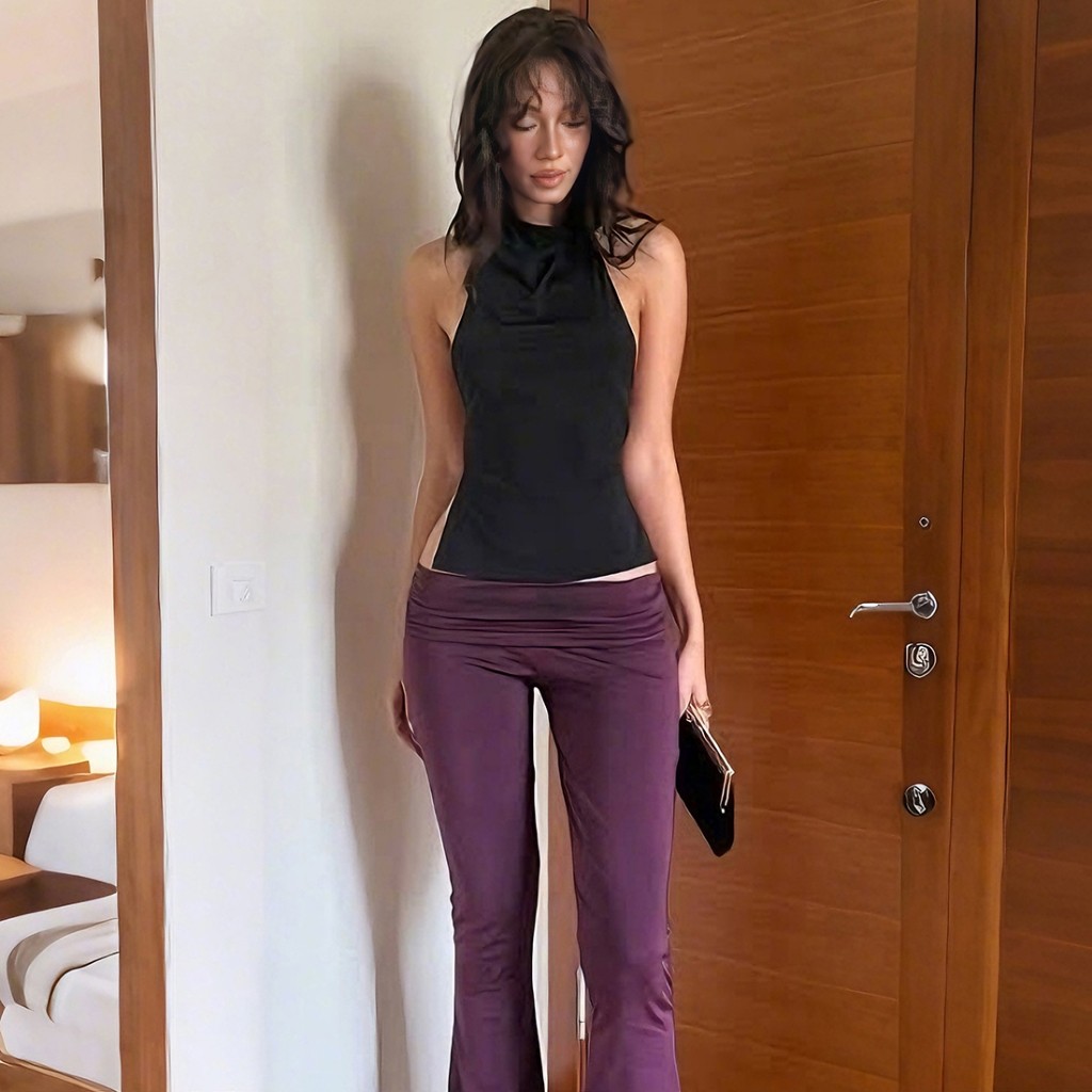 Klalien Skinny Backless Vest Thời Trang Hipster, thoáng khí, dành cho nữ mùa hè