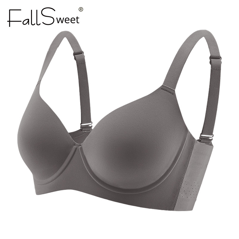 FallSweet 2 Chiếc Bigsize Liền Mạch Áo Ngực Cho Nữ Có Vòng Thép Đẩy Lên Brassiere Chống Chảy xệ Điều Khiển Đồ Lót