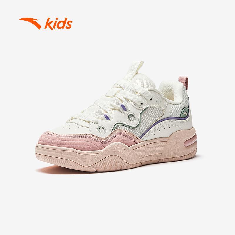 ANTA Kids Giày Sneaker Thời Trang Đế Bằng Bé Gái Microbread  Êm Nhẹ Thoáng Khí A22538035