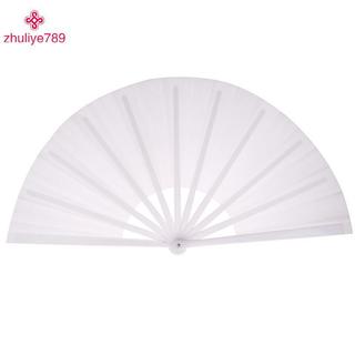 < zhuliye789 > Võ thuật Trung Quốc Kung Fu Fan Tai Chi Dance Fan Quạt gấp sân khấu bằng nhựa Quạt màu trơn Chống đỡ ảnh