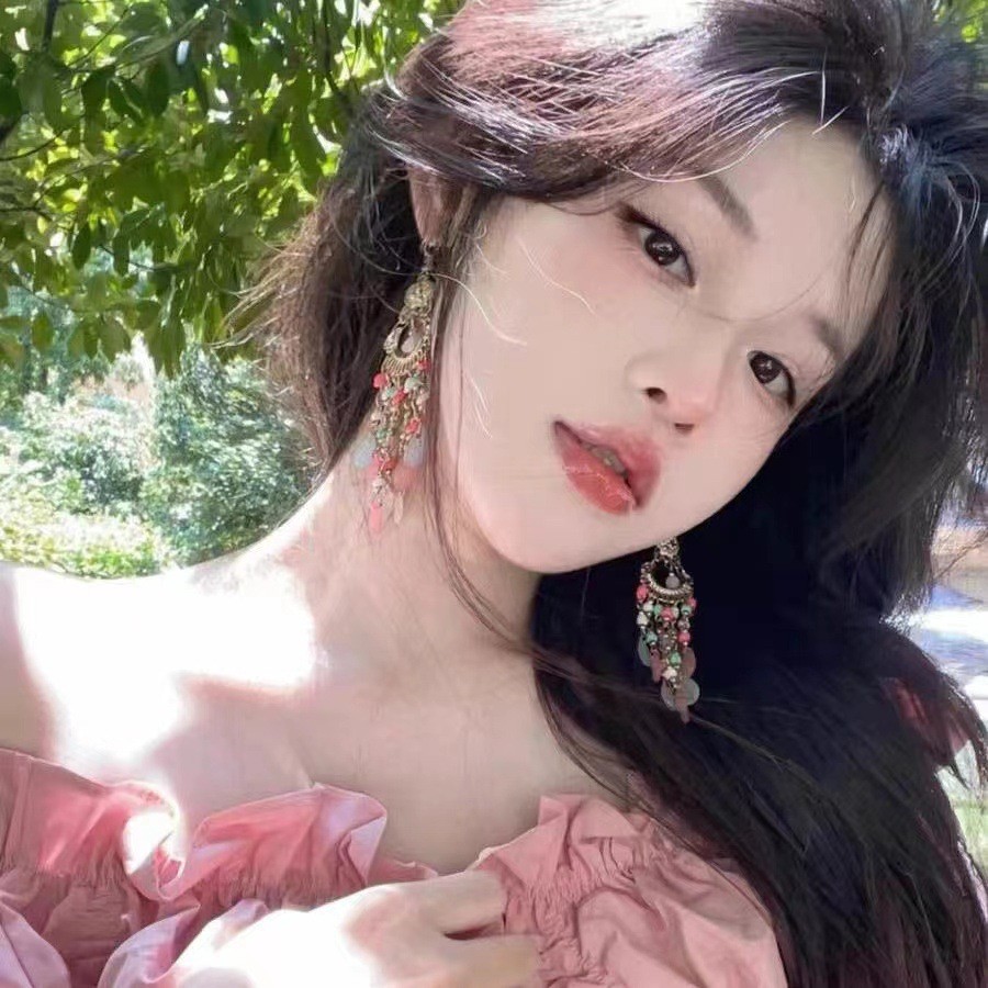 Bông tai khí chất nữ tua dài phong cách dân tộc Bohemian