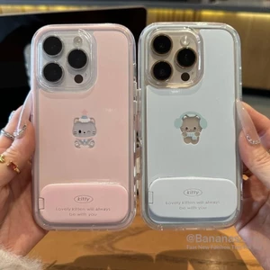 Ốp Điện Thoại Cặp Đôi Mèo Hoạt Hình Cho iPhone 17 16 15 14 13 12 11 Pro Max