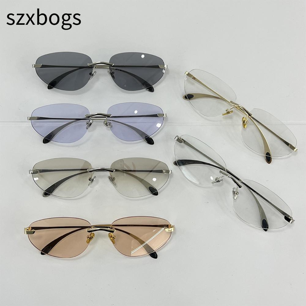 Kính râm không khung SZXBOGS, bảo vệ UV400 theo xu hướng Y2K năm 2025 ...