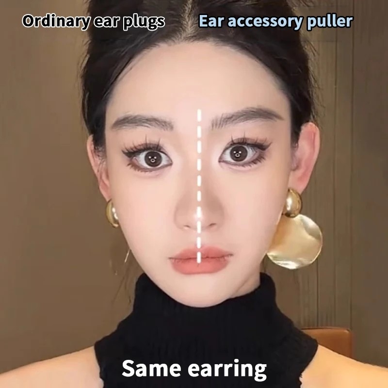 Nút Tai Trong Suốt Silicone Hình Trái Tim - Chống Rơi và Cố Định Tốt