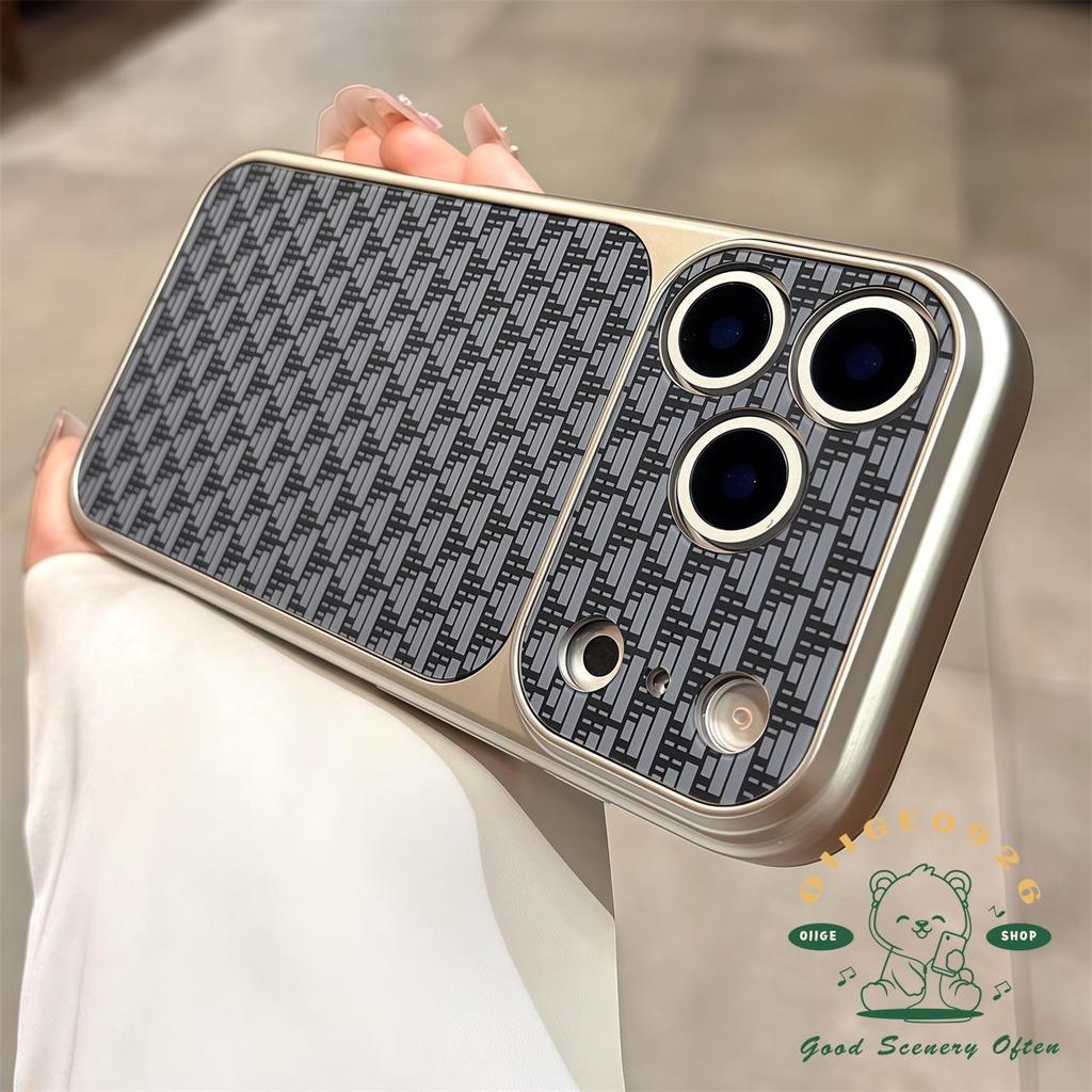 【 Ốp lưng iPhone17 】 Vỏ điện thoại từ tính mờ cảm giác da tam giác iphone 17 Pro Max 16 15 14 13 12 cho vỏ iPhone Vỏ cứng PC chống sốc