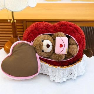 Gấu Sang Trọng Đồ Chơi Dễ Thương Có Hộp Trái Tim Đồ Chơi Gấu Ngộ nghĩnh Thú Nhồi Bông Cho Bé Gái Vợ Tuổi Teen Mẹ