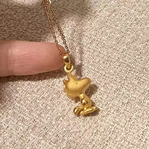 Vàng Snoopy Hỗn Hợp Nhỏ Vàng Chim Vòng Cổ Nữ Ngọt Ngào Dễ Thương Tinh Tế Hoạt Hình Retro Thiết Kế Xương Đòn Dây Chuyền