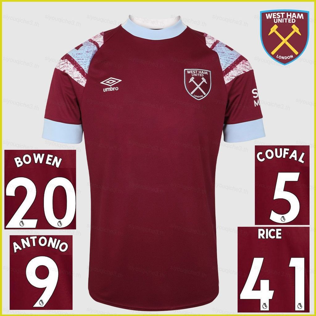 Áo bóng đá sân nhà West Ham United 2022-2023, chất liệu thun, phù hợp unisex