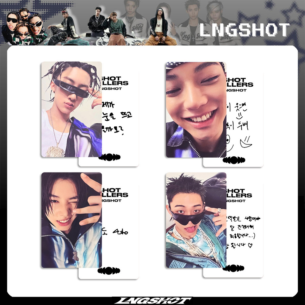 HK1 4 Cái / bộ LNGSHOT LOUIS LOUIS LOMO Card Ra mắt EP Album SHOT CALLERS Bưu Thiếp Bộ sưu tập Ngôi sao Ngoại vi KH1