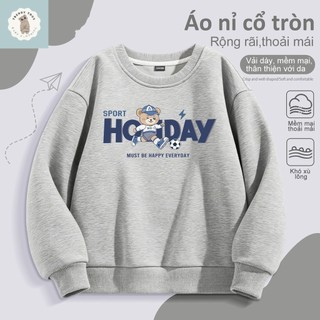 Áo nỉ in hình hoạt hình dễ thương một mặt dành cho bé trai, kiểu dáng thường ngày và thời trang.