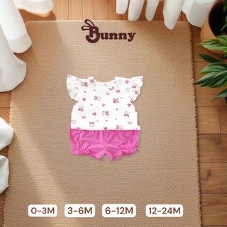 (0-24M) Bộ cánh tiên xuân hè bé gái họa tiết xinh xắn Bunnybaby thoáng mát