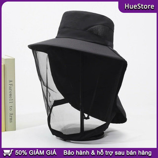 Mũ bảo hộ lao động - Chống nắng côn trùng, Mũ chống nắng, chống muỗi / lưới chống ong, mũ bắt ong, Có Lưới Chống Muỗi