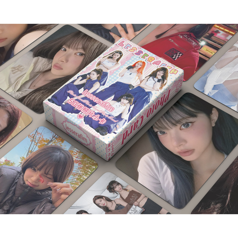50-119 Chiếc LE SSERAFIM Laser HOLOGRAPHIC LOMO Thẻ EASY Album Sakura CHAEWON YUNJIN KAZUHA EUNCHAE Solo Photocards Lesserafim Hologram Bưu Thiếp YM