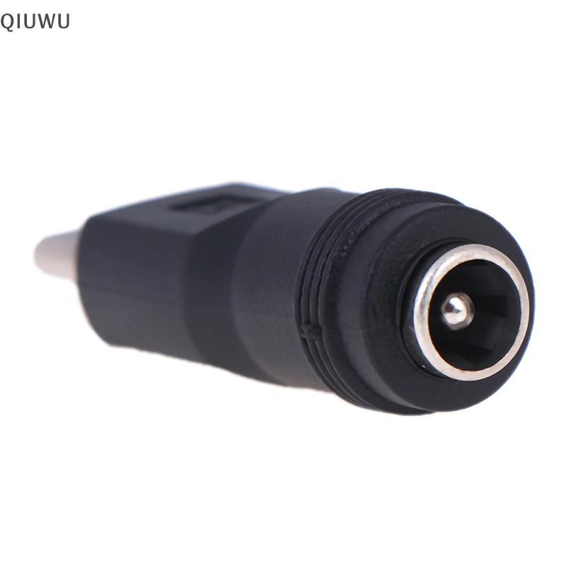QIUWU 1 Cái 5.5 * 2.1mm Nữ ja sang Type-C 3.1 Nam Cắm 90 / 180 Độ DC Adapter.