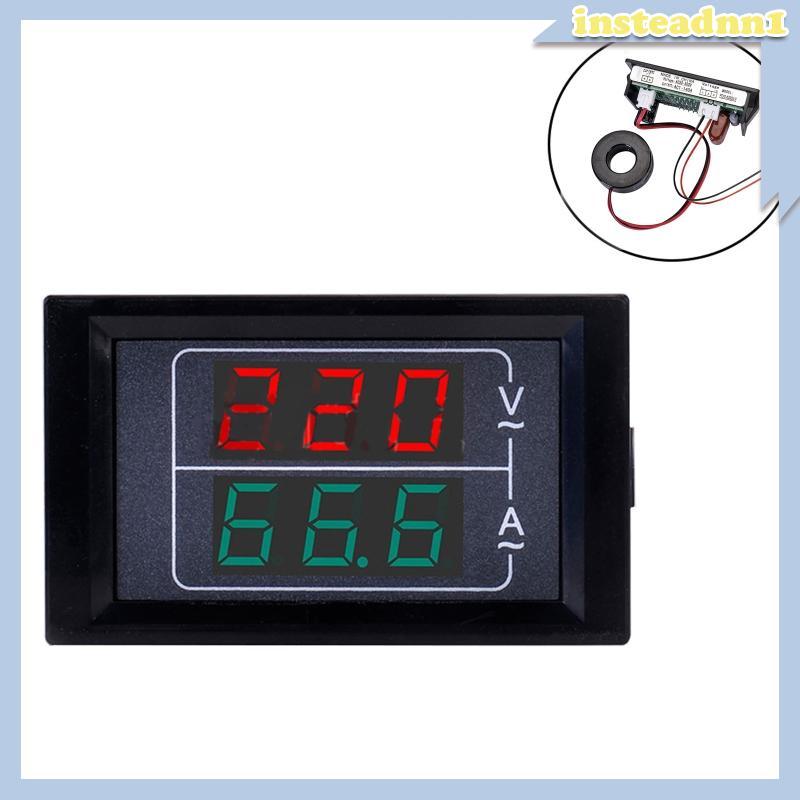 Inste Digital LED Vôn kế Ampe kế Hiển thị vạn năng kỹ thuật số màu đỏ và xanh lá cây