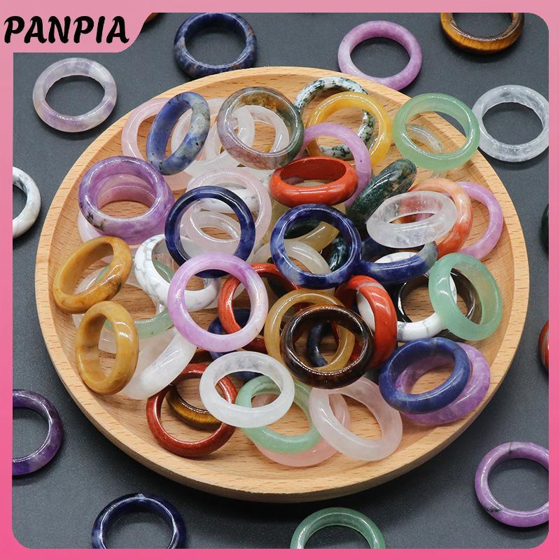 PNPIA - Nhẫn đá tự nhiên mã não tinh tế, phù hợp làm phụ kiện tiệc cưới và quà tặng