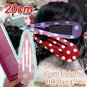 Kẹp tóc khổng lồ MIKYCO 20cm với hình in màu sắc rực rỡ, túi charm - Đồ chơi giải trí tuyệt vời