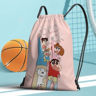 Hoạt Hình Hoạt Hình Sinh Viên Crayon Shin-Chan Series Sinh Viên Dây Rút Túi Bảo Quản Vai Đôi Dung Tích Lớn Túi Bóng Rổ Di Động Có Giá Trị Cao