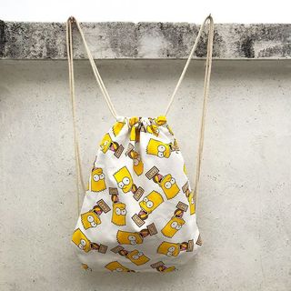 Harajuku Phong Cách Dây Rút Ba Lô Nam Nữ Vải Đôi Vai Đơn Giản Chống Thấm Nước Thể Thao Thể Dục Học Sinh Túi ins