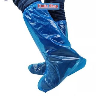( COMBO 10 ĐÔI )  Ủng Đi Mưa Bọc Giày Nilon Tái Sử Dụng Được Tiện Dụng