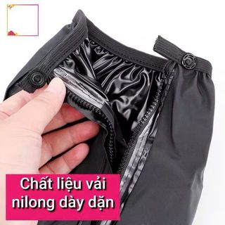 ( Size S- 2XL - BỌC GIÀY ĐEN ) Ủng ,Bọc giày đi mưa cao cổ dày dặn có khóa, chống nước, chống trơn trượt.bọc giày đi mưa